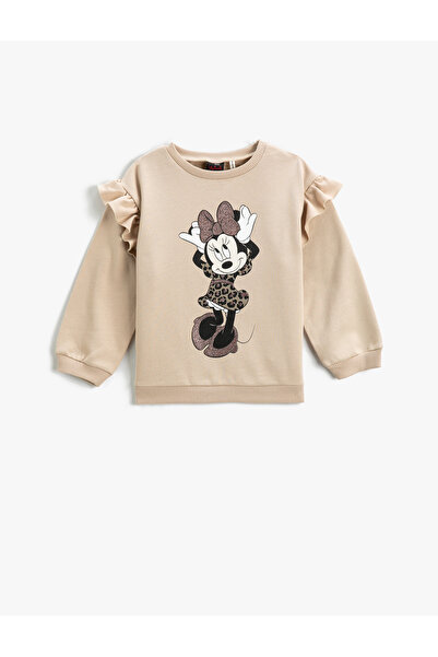 Koton Памучен лицензиран суичър с щампа на Мини Маус