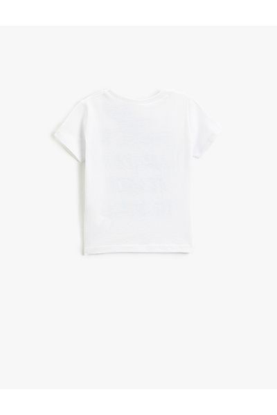 Koton Short Sleeve T-Shirt Crew Neck Printed