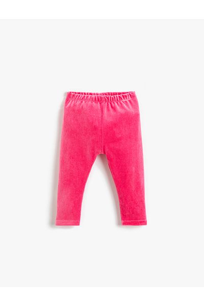 Koton Basic Ribbed Leggings with Elastic Waist