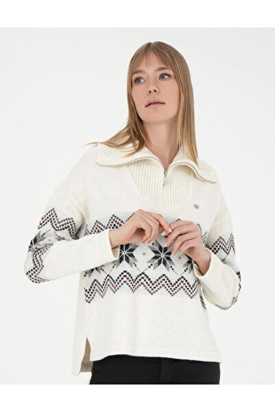 Pierre Cardin Ecru Knitwear Sweater
