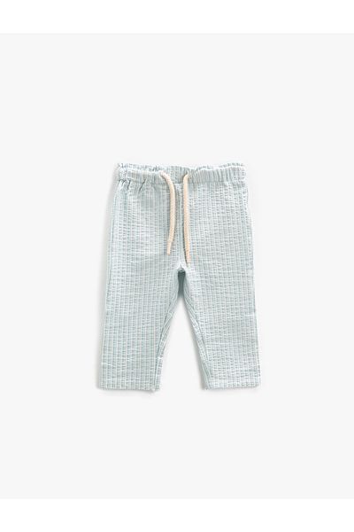 Koton Pantaloni Slim Fit Tie Texturat
