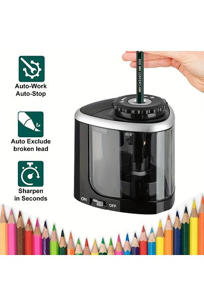Choice Electric Sharpener Desktop Automatic Pencil Sharpener Suitable To Pencils (6-8mm) for Students Sc...