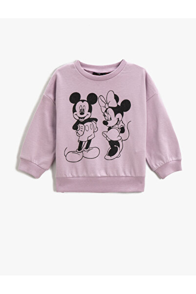 Koton Mickey ve Minnie Mouse Baskılı Lisanslı Sweat Pamuklu