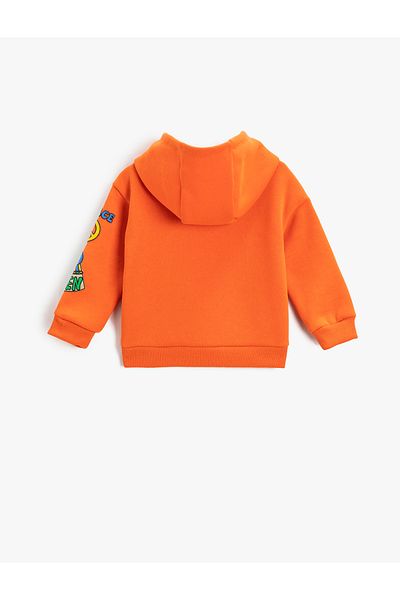 Koton Printed Oversize Hooded Sweatshirt