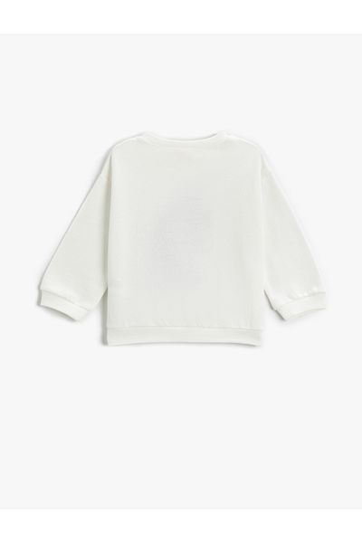 Koton Cotton Unicorn Applique Sweatshirt - Embroidered Design