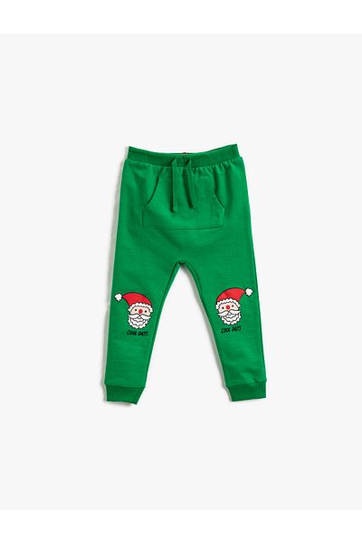 Koton Jogger-Jogginghose mit Weihnachtsmann-Motiv, bedruckt mit Taschen