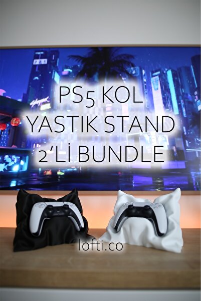 loftico 2’li Yastık Kol Tutucu - Dekoratif Joystick Standı Ps4-Ps5 Uyumlu