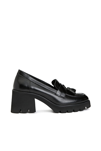 Dıvarese Siyah Kadın Deri Loafer