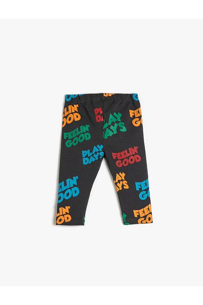 Koton Sweatpants Printed Cotton Elastic Waist