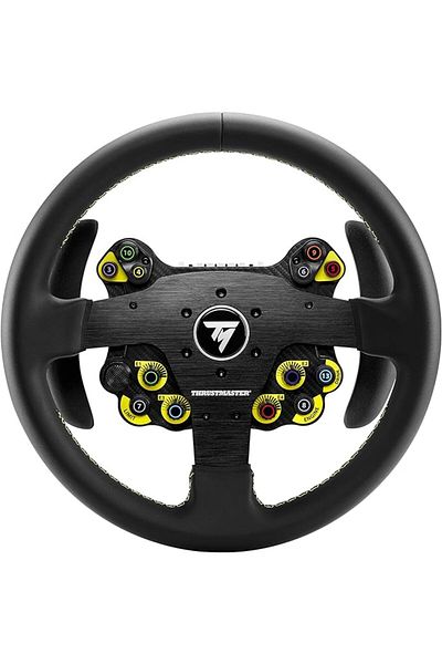 Thrustmaster EVO Racing 32R Leather, Round Leather-Wrapped Wheel Rim and Detachable Hub, For PC and Consoles