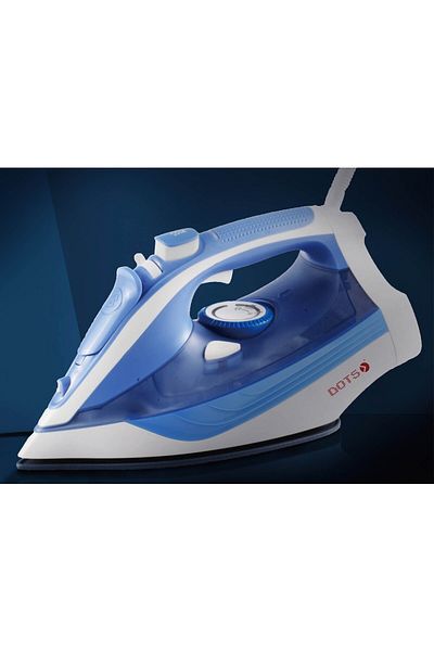DOTS Steam Iron 0.35 Liter Capacity - Blue - 2220 Watt