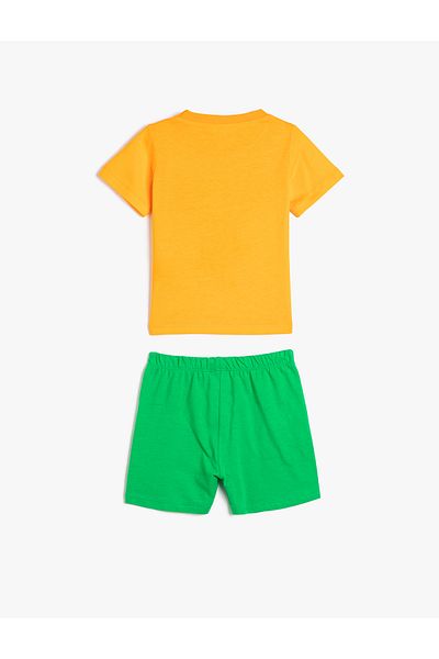 Koton Shorts T-Shirt Set Printed Cotton