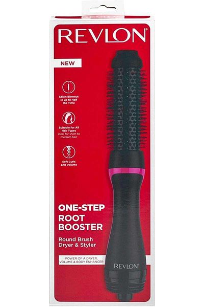 Revlon One Step Root Booster Round Brush Dryer And Hair Styler | Fight Frizz And Add Volume