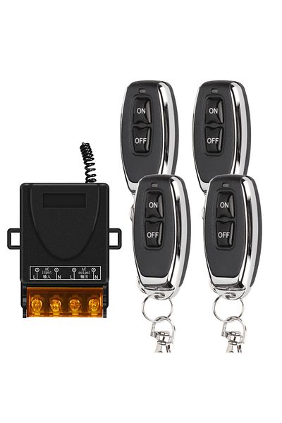 Choice AC02A J027-4 AC 110V 220V 30A Relay Wireless Remote Control Switch System RF 433Mhz Transmitter On O