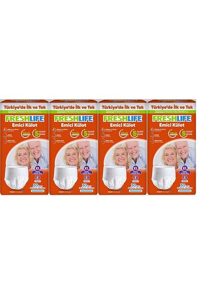 Freshlife XL Extra Large Absorbent Panty Diapers - 120 Pieces (4Pk*30)