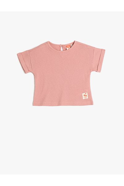 Koton T-Shirt Basic Cotton Short Sleeve Textured