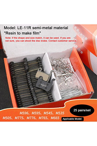 Choice LE-11 Resin 25 Pair MTB Bicycle Disc Brake Pads Resin/Metal/Ceramic Ro...