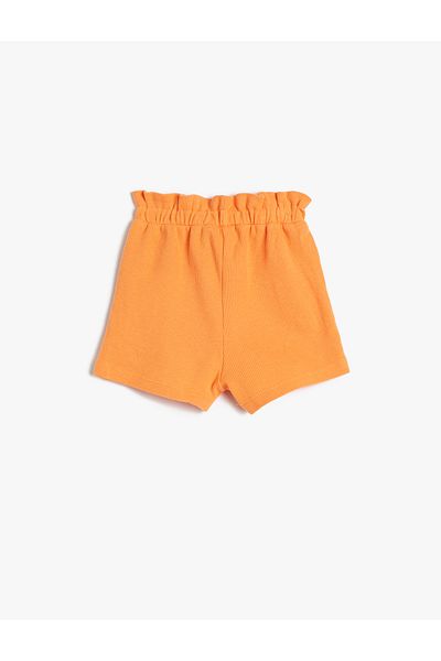 Koton Cotton Shorts with Elastic Waist Textured Label Detail