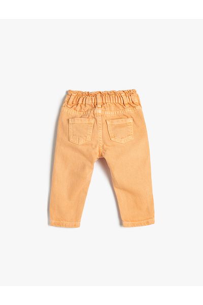 Koton Trousers Pocket Cotton Elastic Waist