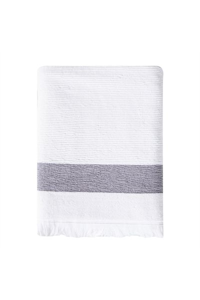 Mudo Home 90x150 Borla White Bath Towel