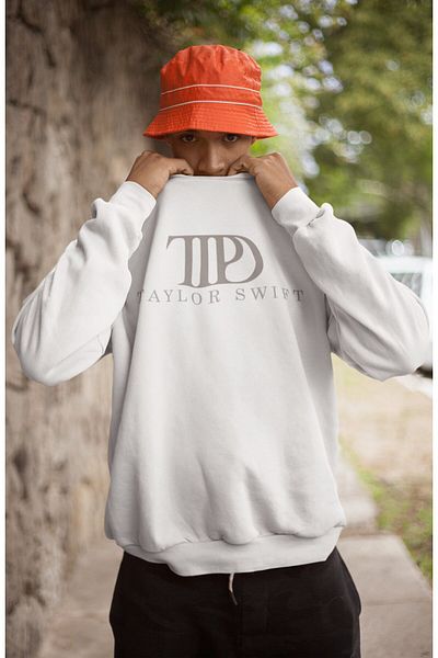 Fuddy Moda Unisex Taylor Swift TTPD φούτερ χωρίς κουκούλα με στάμπα στην πλάτη, φούτερ με στάμπα Taylor Swift