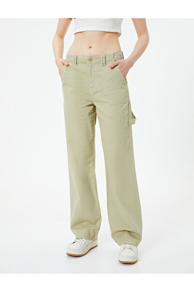 Koton Bol Paça Pantolon Yüksek Bel Cep Detaylı