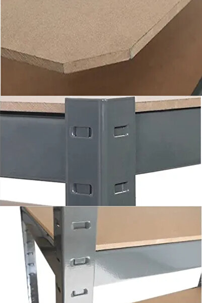 Binbirreyon Ağır Yük Raf Sistemi Ofis Depo Rafı Aletsiz Kurulum 5 Raflı 176x90x45cm BD062