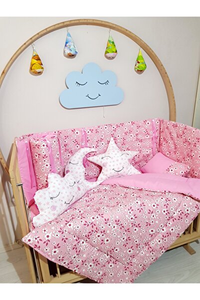 bebek_iklimi 70X130 Floral Patterned Baby Sleeping Set - Without Mosquito Net, Without Crib (Furniture)