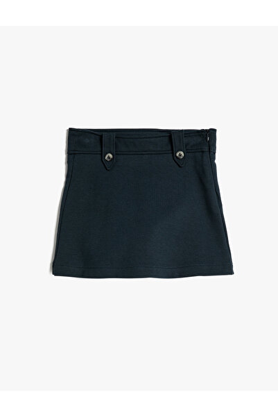 Koton Şort Etek Düğme Detaylı Kruvaze