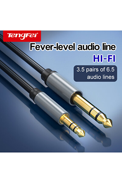 choice2 2m black 6.5mm 6.35mm 1/4" Male to 3.5mm 1/8" Male TRS Stereo Audio A...