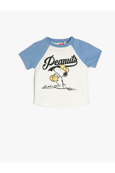Koton Snoopy T-Shirt Licensed Short Sleeve Crew Neck Cotton