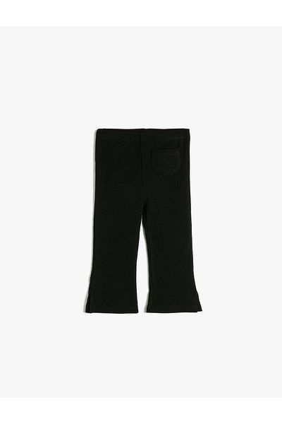 Koton Ausgestellte Beinstrumpfhose aus Baumwolle mit Taschendetail