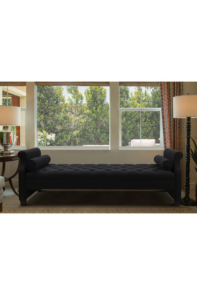 SCY Abigayle Chester Bench Çift Kişilik Berjer Yatak Ucu Kolçaklı Oturak Salon Takımı Puf Makyaj Koltuğu