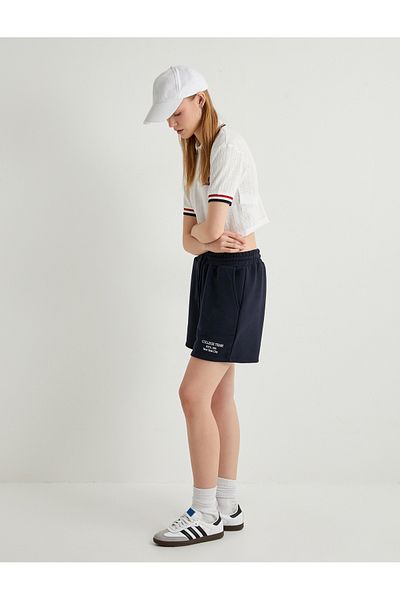 Koton Mini Shorts with Pockets Comfortable Fit Tie Waist