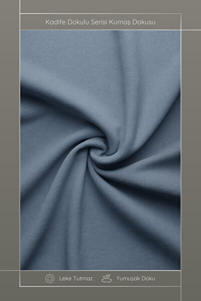 MARİTSA Indigo Velvet Textured Series - 40X40Cm Throw Pillow