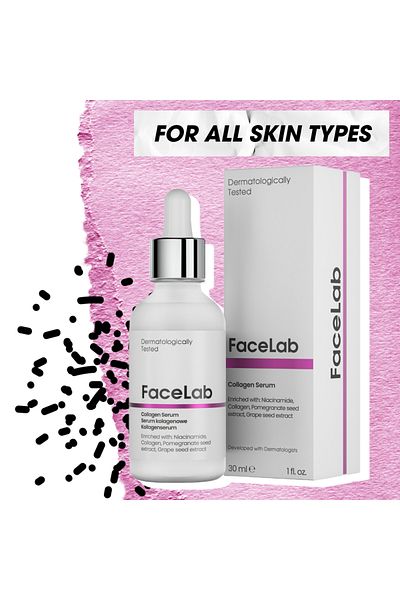 FaceLab Ser de colagen FaceLab, formulă anti-îmbătrânire, reduce ridurile și lasarea, hidratează și catifelează pielea