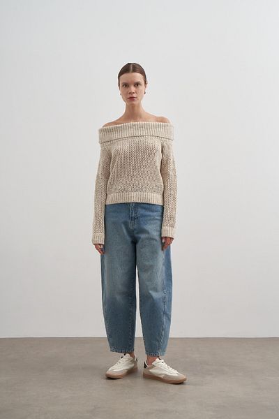 PARKhande Openwork Boat Neck Sweater