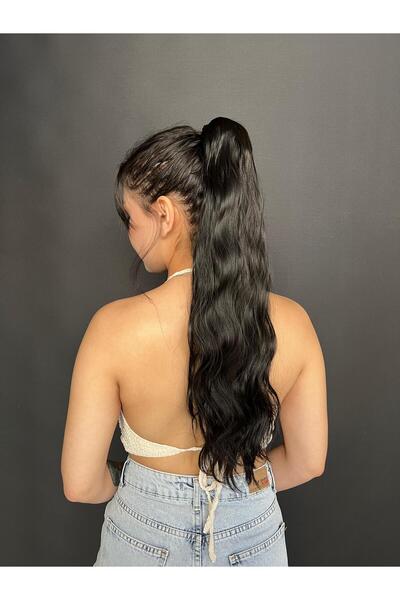 Suzan Peruk Mini Mandallı Tokalı Postiş At Kuyruğu Wag Dalgalı model tak ve çık