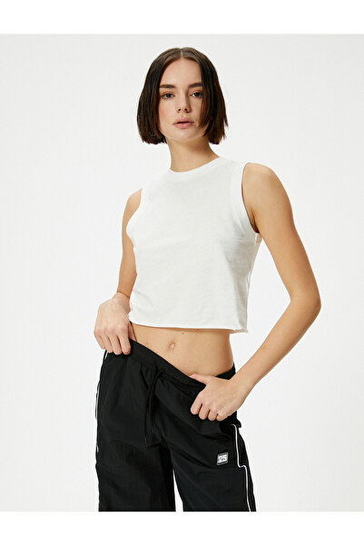Koton Sleeveless T-Shirt Crew Neck Cotton