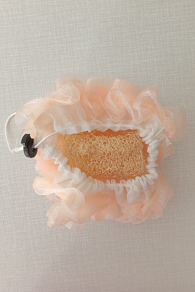 MYGLOW Soap-Insertable Drawstring Bath Loofah – Exfoliating & Purifying Body Scrub