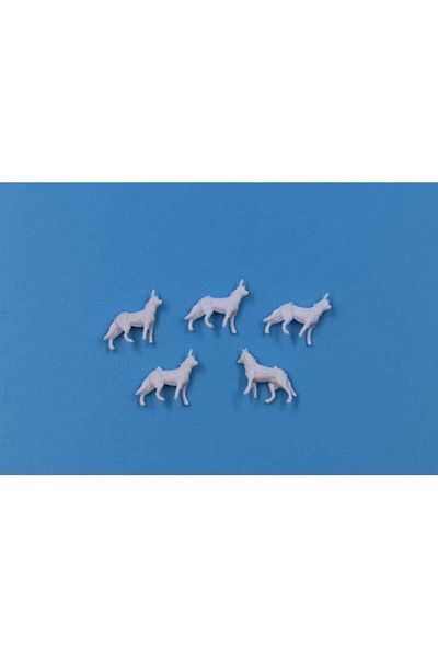 Jordania Model 1100 Scale Dog Figure - Set of 5 Nh04100