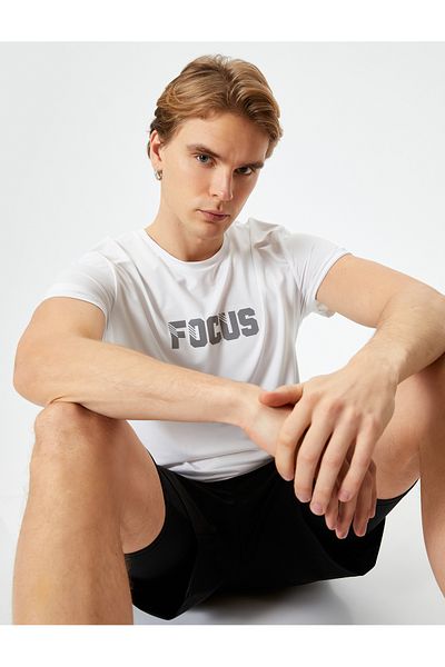 Koton Αθλητικό μπλουζάκι με κοντό μανίκι Crew Neck - Slogan Printed