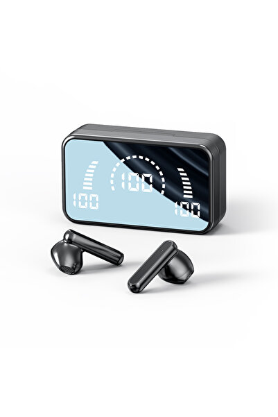 Choice سماعة رأس لاسلكية بلوتوث سوداء #S2 TWS مع علبة شحن، مزودة بخاصية إلغاء...