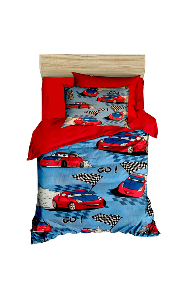 Fabeteks Race Car Go Single Young Bedding Set