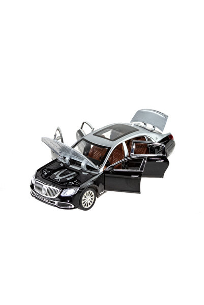 Erzi 1:24 Ölçek Die-cast Model Metal Araba Süper Sedan Gri Işıklı