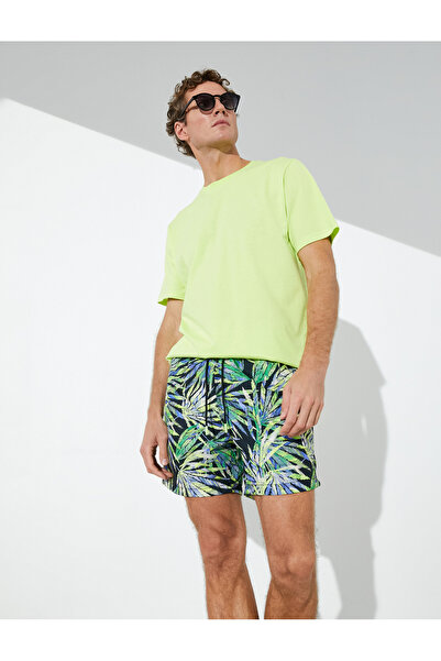 Koton Σορτς μαγιό με εμπριμέ ζώνη μέσης με τσέπη
