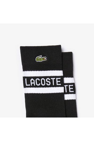 Lacoste Men's Printed Black Socks