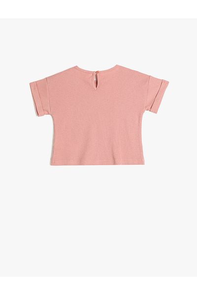 Koton T-Shirt Basic Cotton Short Sleeve Textured