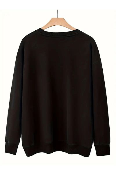 Karatopak Hanorac oversize unisex cu gât crew cu imprimeu
