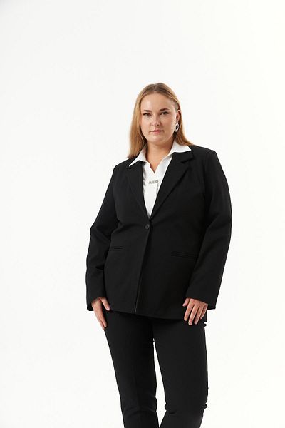 RMG Large Size Fillet Pocket Lined Jacket Black